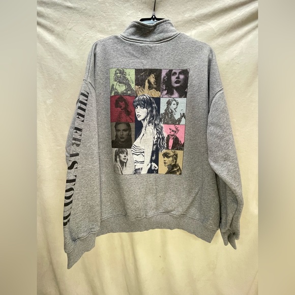 Taylor Swift era’s tour gray sweatshirt, quarter zip - Picture 2 of 8